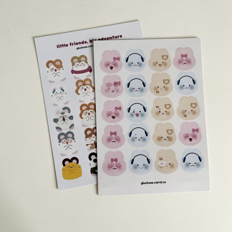 

sticker sheets | kirby hamtaro originals