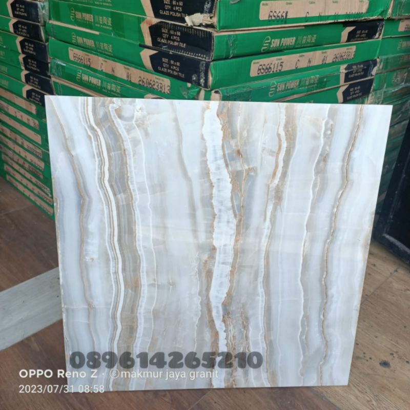 Granit 60x60 Lantai motip marmer onix linea