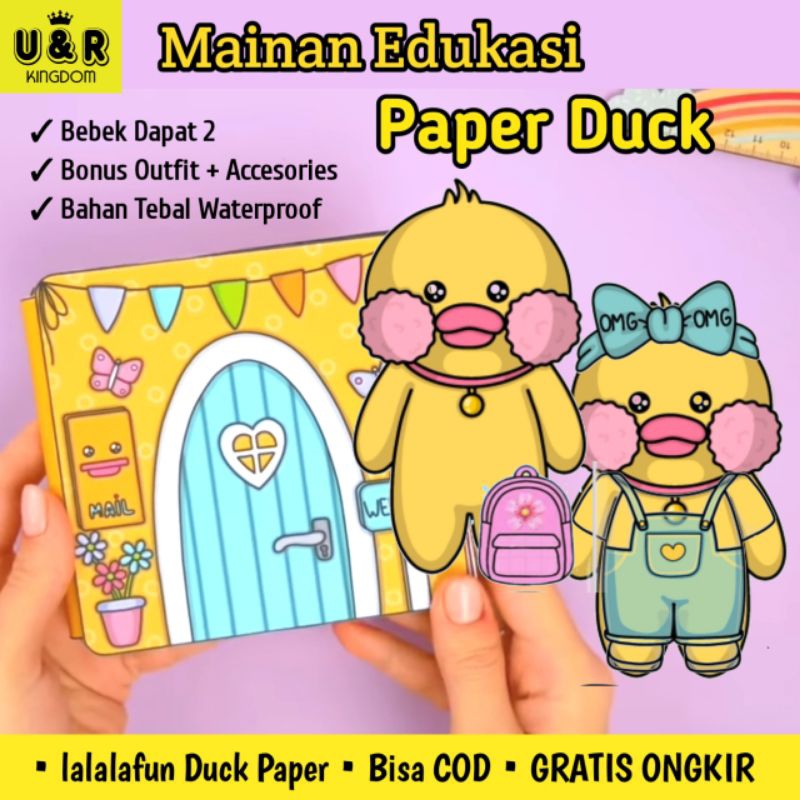 Mainan Anak Bebek lalafan Paperdoll Viral duck paper bp bpan