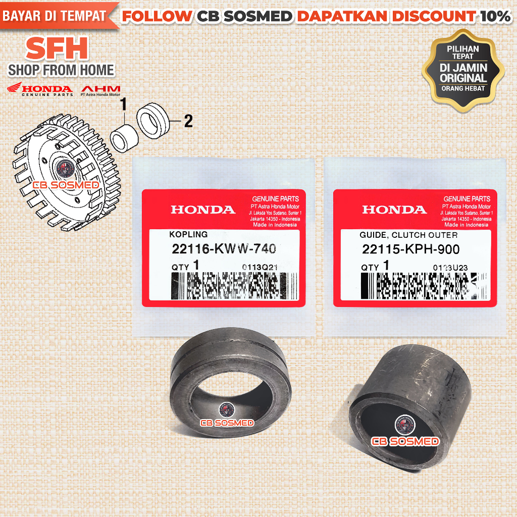 Bos Kopling Blade 110 Clutch Guide Outer New Blade 110 K03 Bushing Rumah Kopling Blade Original Hond