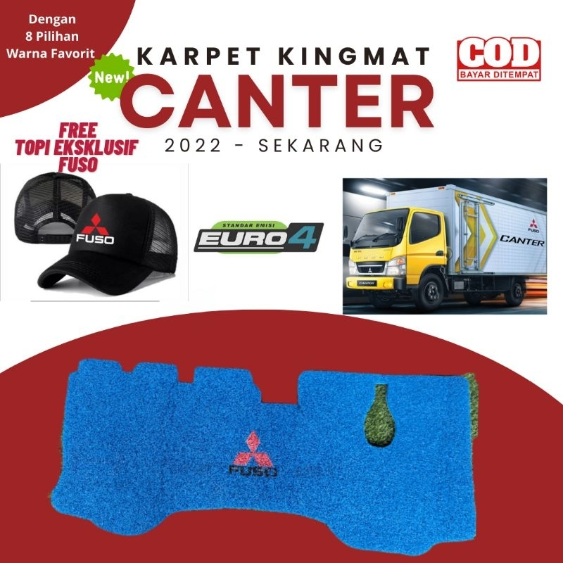 Bonus Topi  Karpet Mie untuk Truk Canter, Karpet mobil Canter dengan Logo Tiga Berlian Presisi Murah