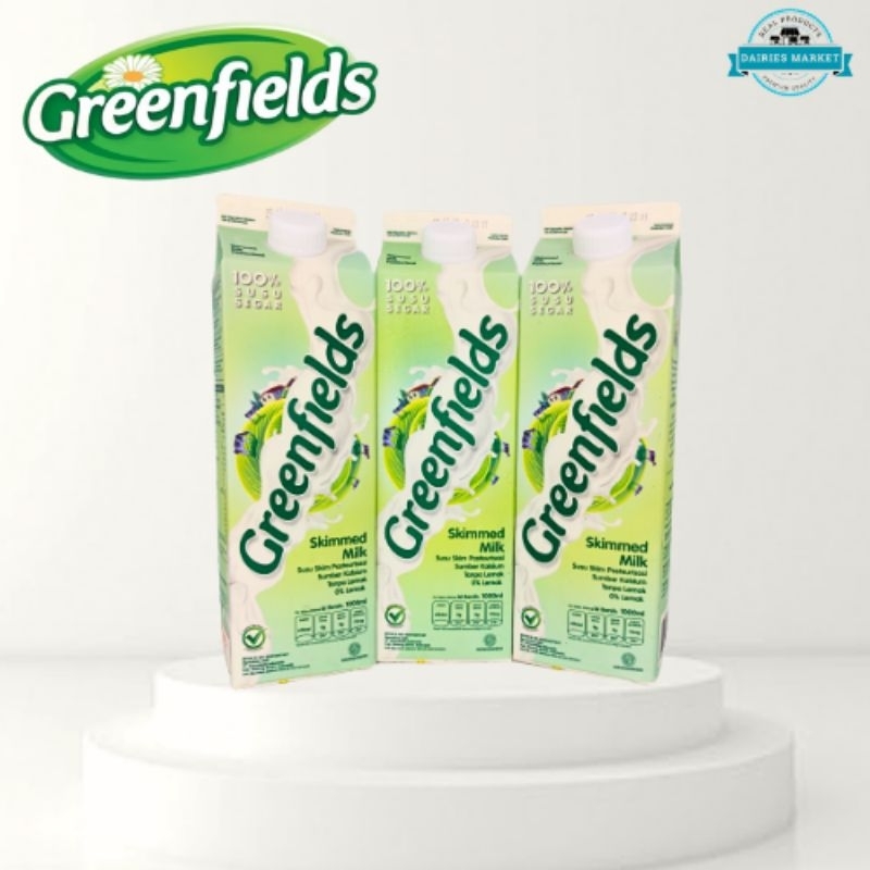 

Susu Pasteurisasi Freshmilk GREENFIELDS 1Liter - Skimmed Milk