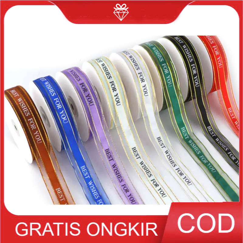 

ECER 5METER Korean Pita Lace 2,5cm BEST WISHES FOR YOU PS003