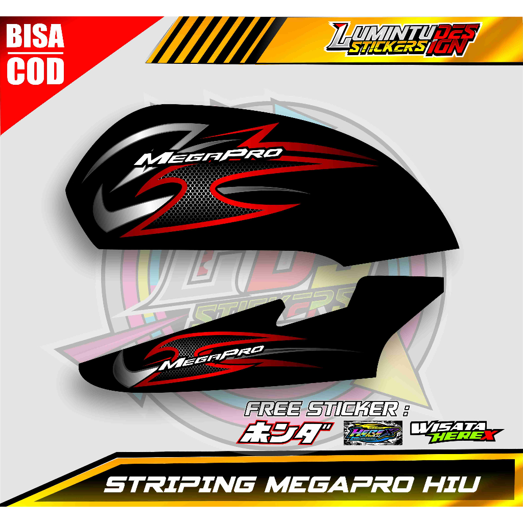 STRIPING VARIASI HONDA MEGAPRO HIU / STICKER LIST VARIASI MEGAPRO HIU