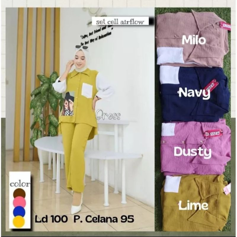 one set crinkle airflow