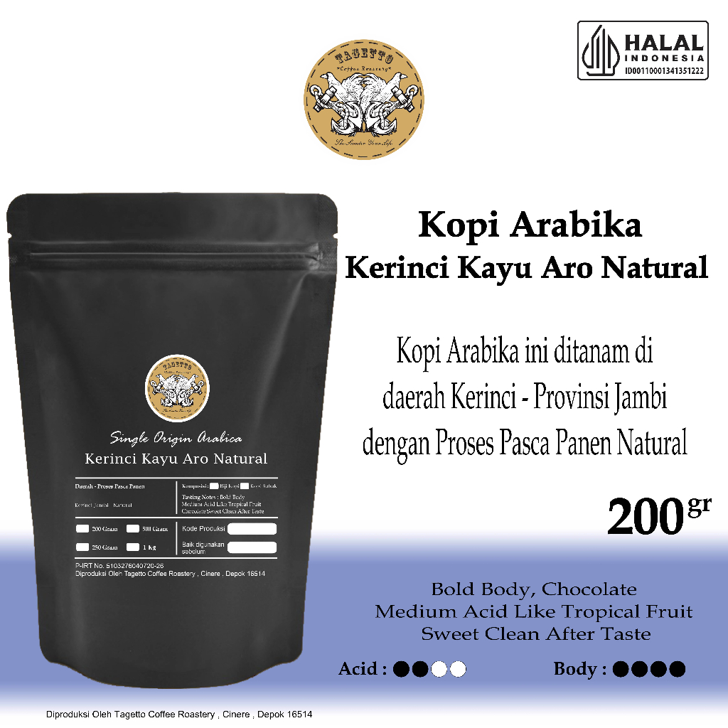 

KOPI ARABIKA KERINCI NATURAL 200GR BIJI DAN BUBUK - NATURAL PROCESS