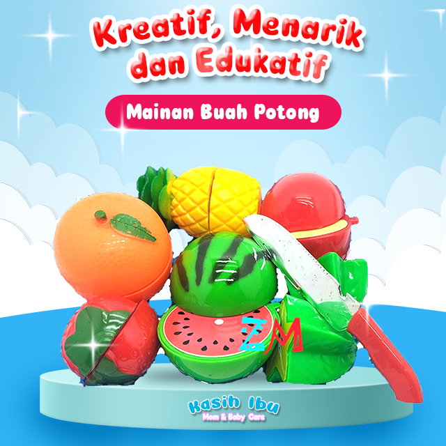Mainan Anak Edukasi Buah Potong Macam Buah Belajar Mengenal Buah Murah Mainan Buah dan Sayur Potong 