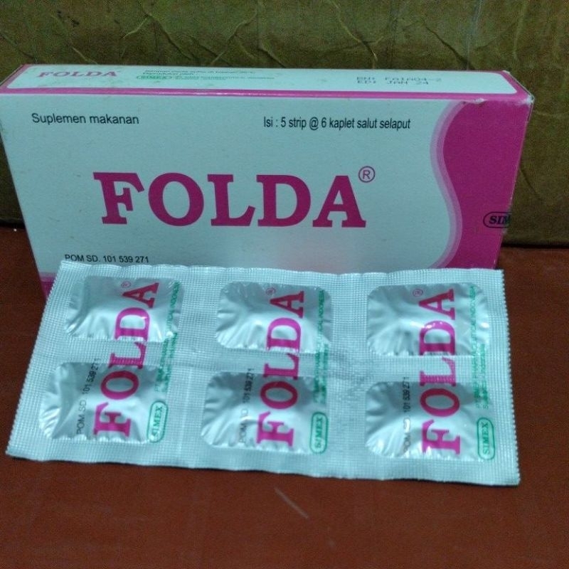 Folda tablet strip isi 6 / multivitamin ibu hamil / kebutuhan dha ibu hamil