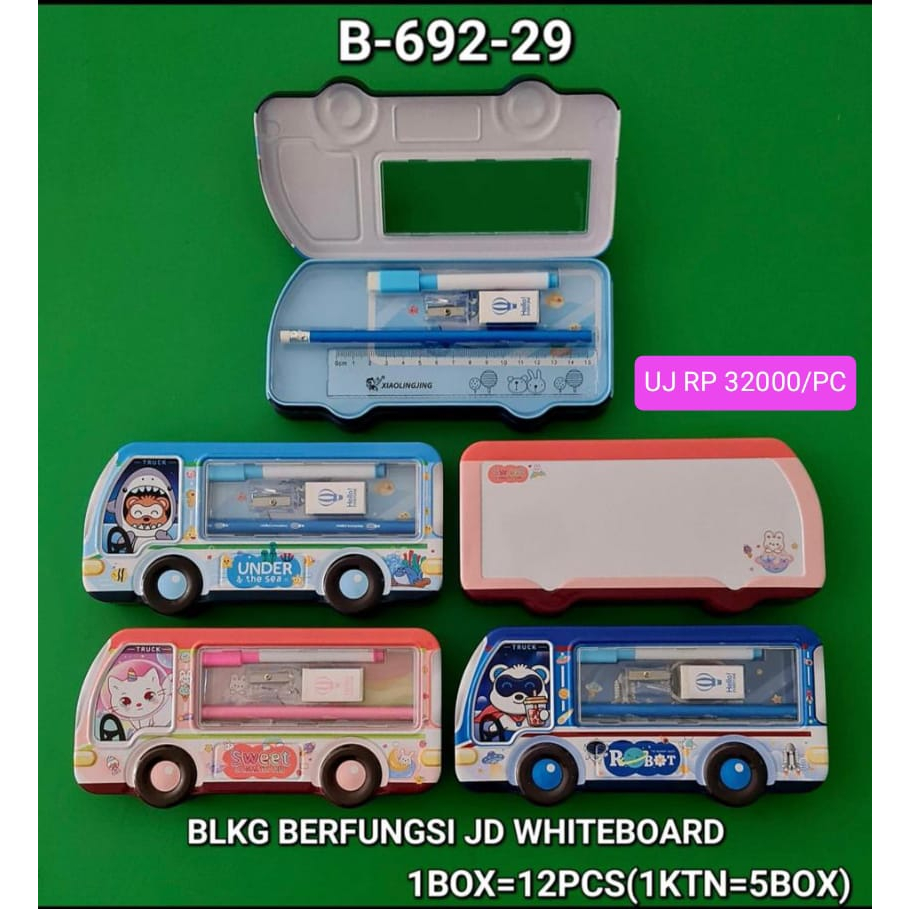 

Kotak Pensil Kaleng Bus B-692-29 / Tempat Pensil / Pencil Case Kaleng Bus B-692-29