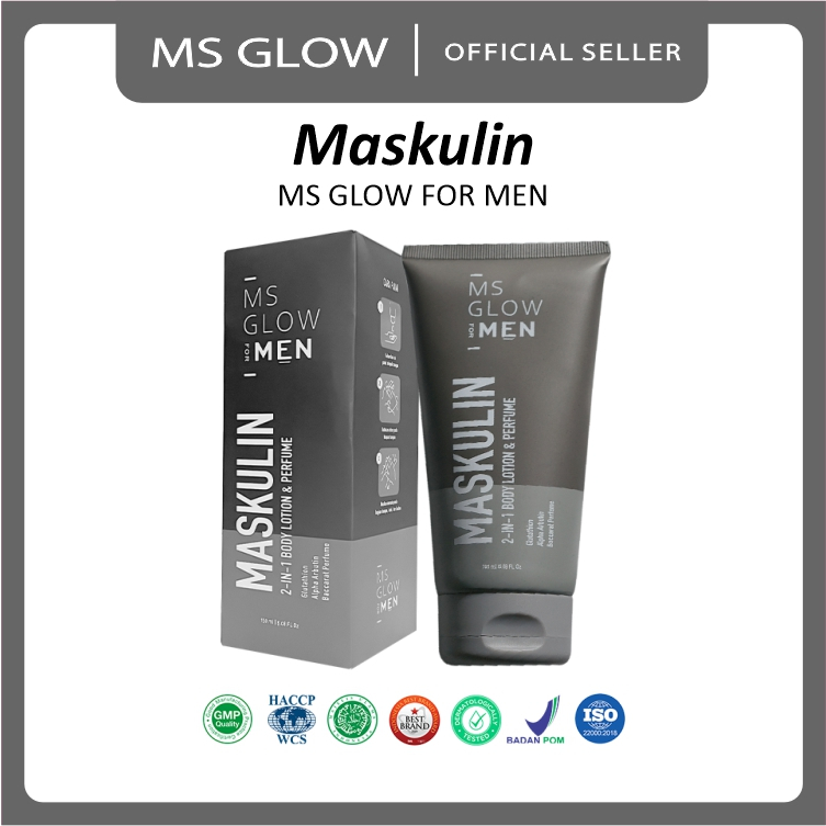 Maskulin 2IN1 BODY LOTION AND PERFUME MS GLOW FOR MEN by iid_MsglowStore