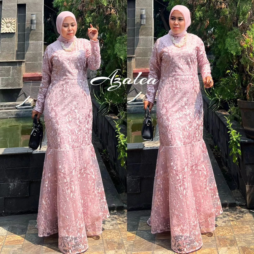 GAMIS DUYUNG AZALEA//BAHAN BRUKAT TILLE NON GLITER PREMIUM//SERAGAMAN KELUARGA//BAJU PESTA