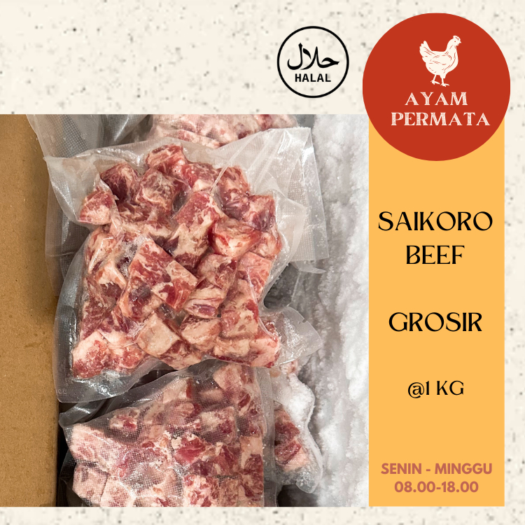 

SAIKORO 1kg Beef Meltique Wagyu Cubes - Harga GROSIR Murah untuk Reseller Restoran Cafe Catering Horeca Horeka Katering