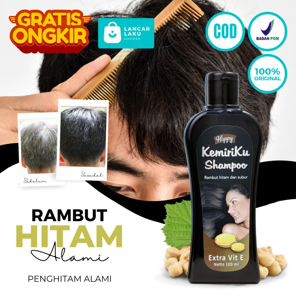 [ORIGINAL] Penghilang Uban Permanen - Shampo Pemanjang Rambut Sampo Sampho Obat Penghilang Uban Kemi