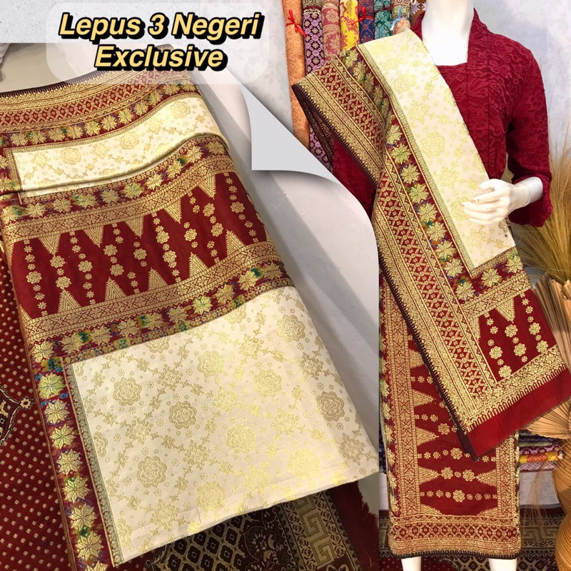 Songket Lepus 3 Negeri Exclusive-Asli Tenun Tangan Palembang