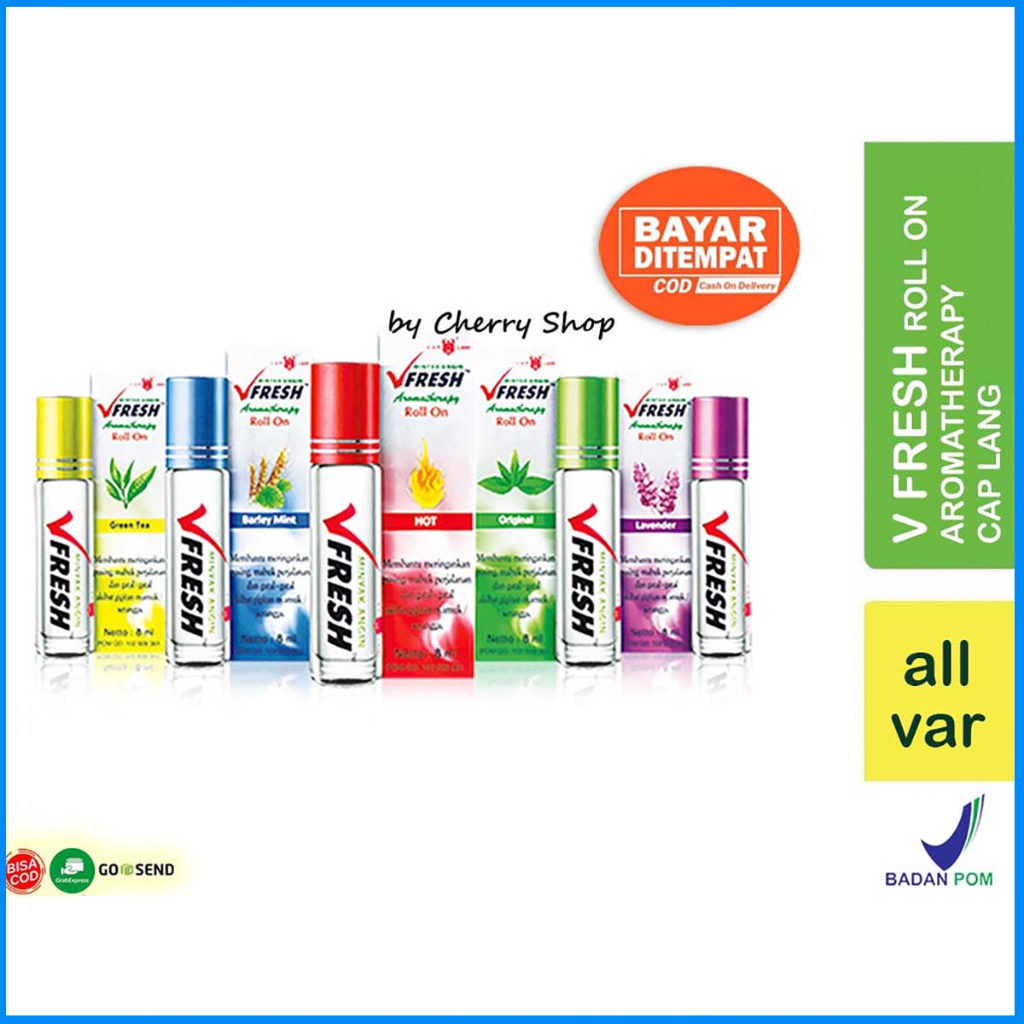[ALL VAR] [BPOM] VFRESH | V FRESH Aromatherapy Roll On - Minyak Angin Cap Lang 8 ml | Fresh | Hot | 