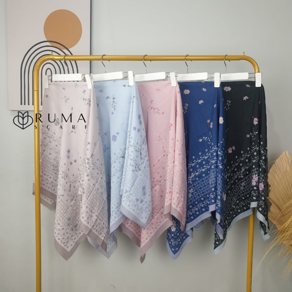 TERMURAH HIJAB SEGIEMPAT MOTIF RUMA SCARF