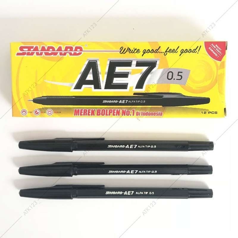 

ballpoint pulpen bolpen pena bolpoin standard AE7 0.05mm black / hitam