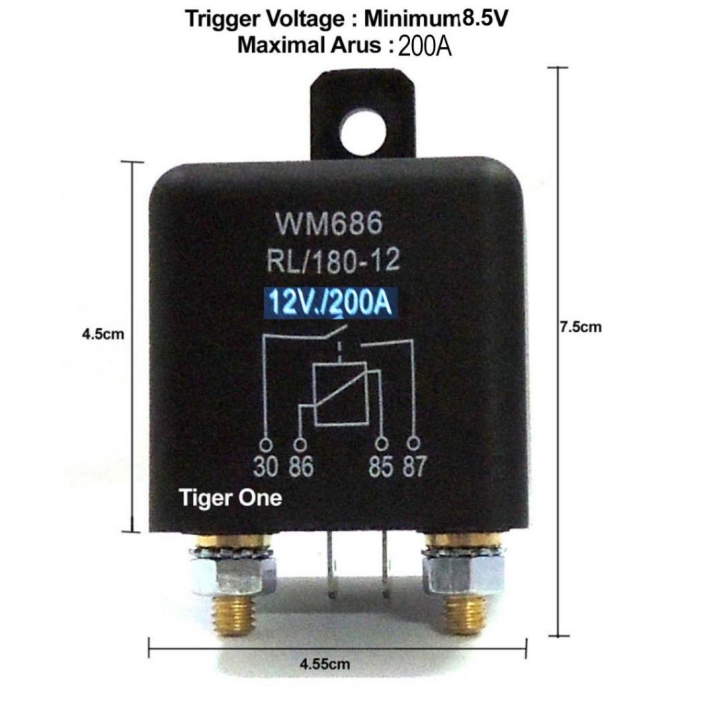 Solenoid relay relai 12V 200A /  relai 24V 200A  WM686 relay ampere besar