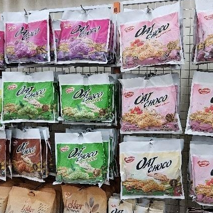 

ED 01.26 - BAG 400GR - NARAYA OAT 400GR PUTIH - COKLAT - UNGU - HIJAU / SNACK GANDUM NARAYA OAT