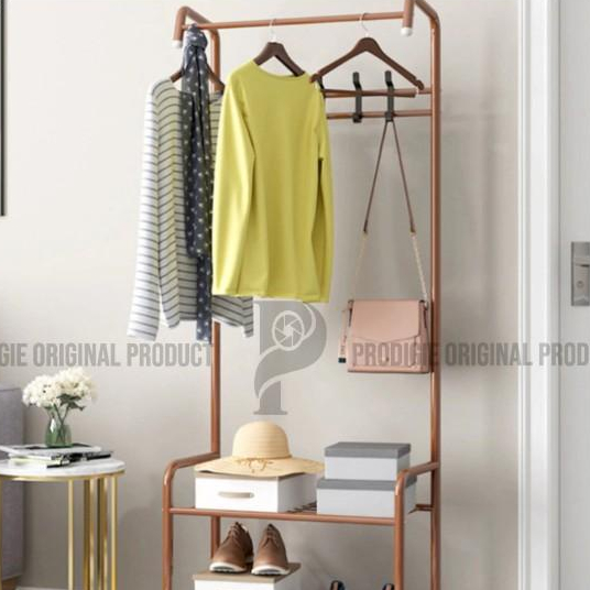 L-Shape Rak Hanger Serbaguna Gantungan Pakaian Baju Topi Buku Sepatu