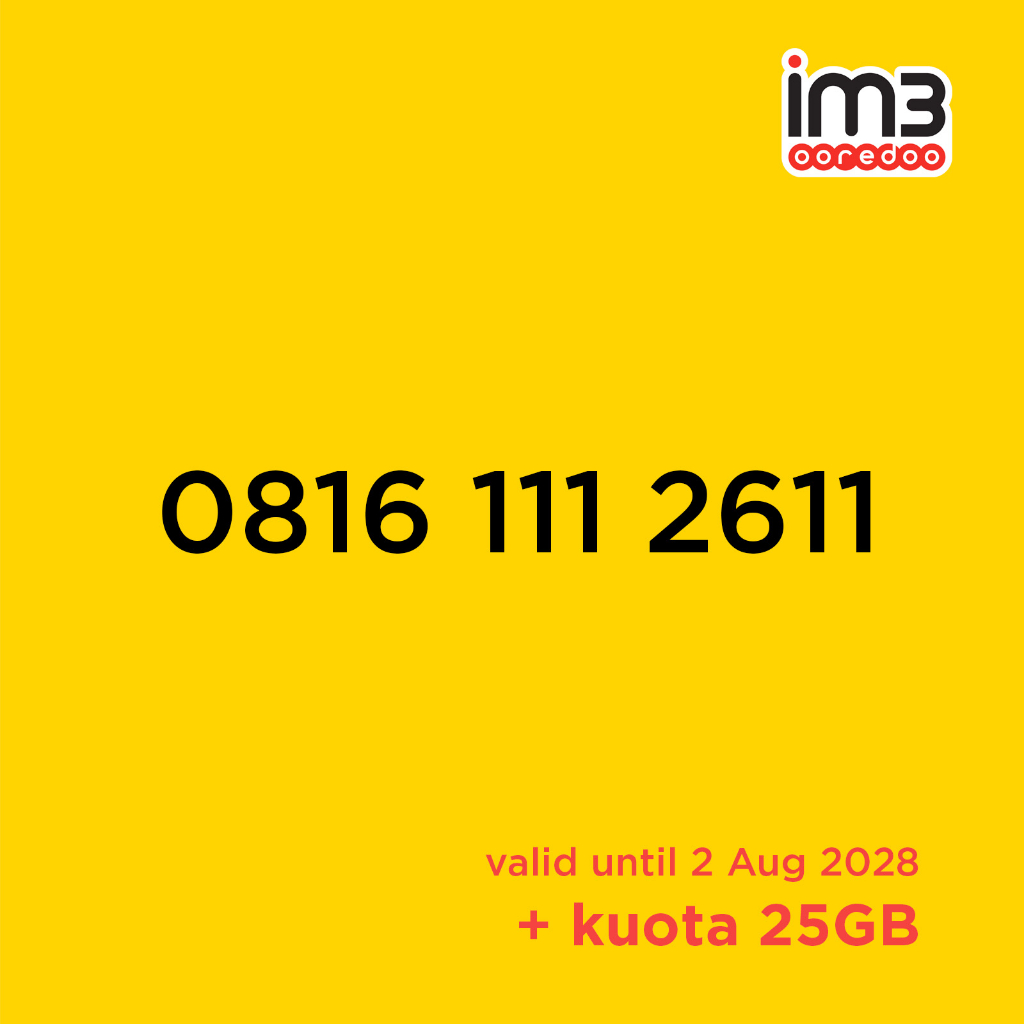 Perdana im3 indosat 10 digit 11 digit Prabayar Triple Cantik