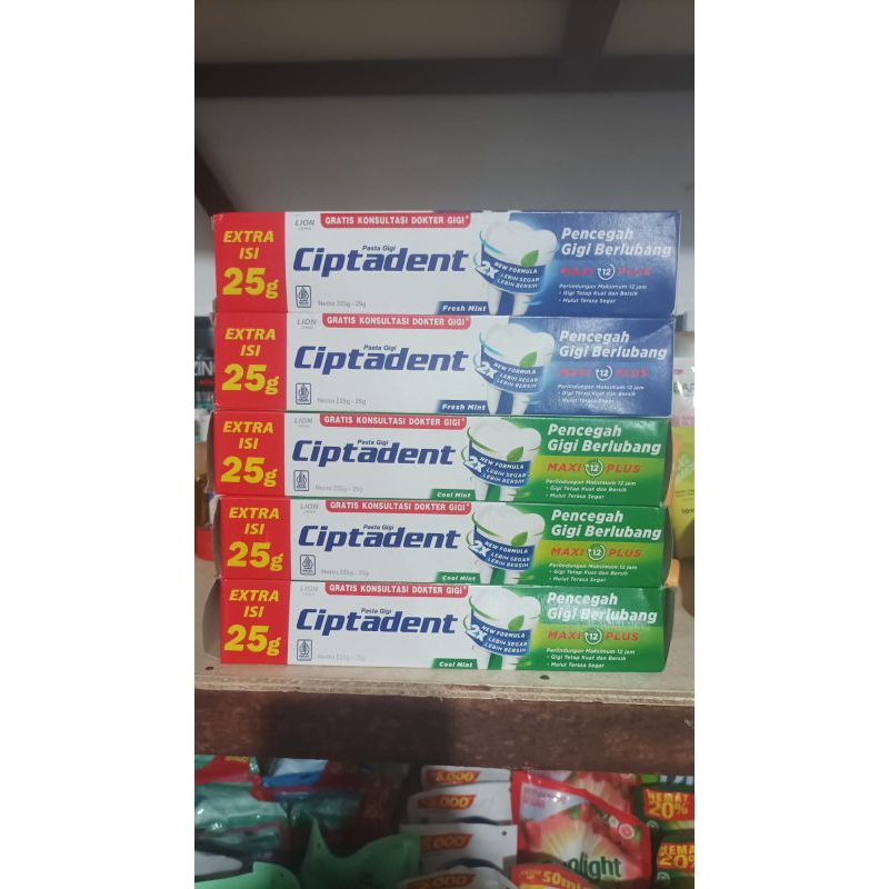 CIPTADENT PASTA GIGI 225+25 GRAM