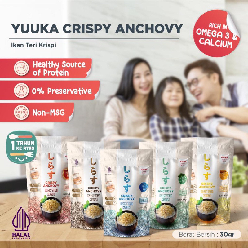 

Yuuka crispy Anchovy Food anti GTM Abon Rumput Laut (Seaweed Flakes) 50gr rufani teri anak snack anak bb booster