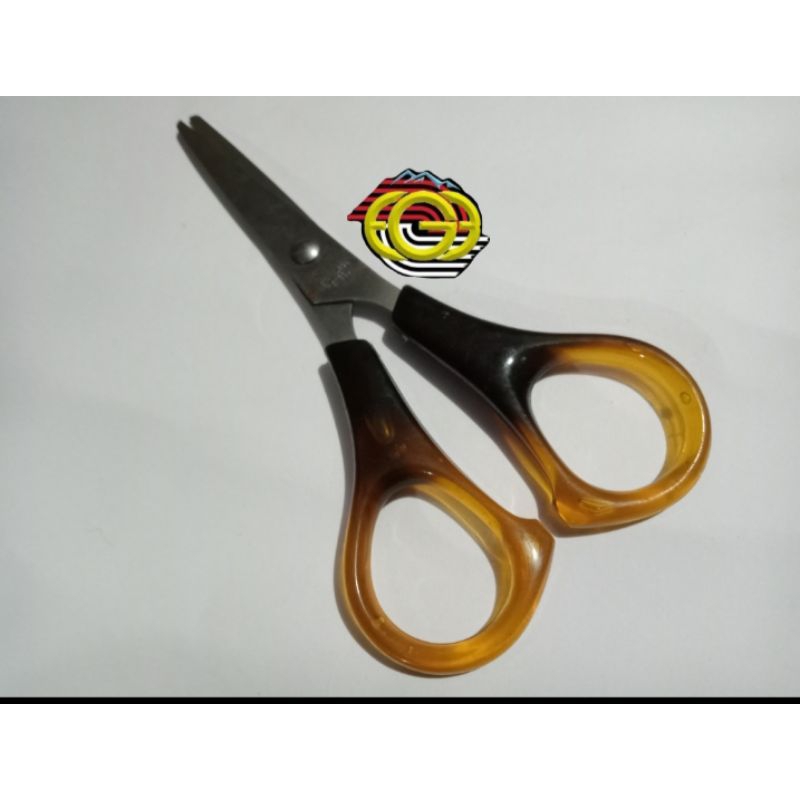 

Gunting (klasik) gagang coklat panjang 10cm/1lusin