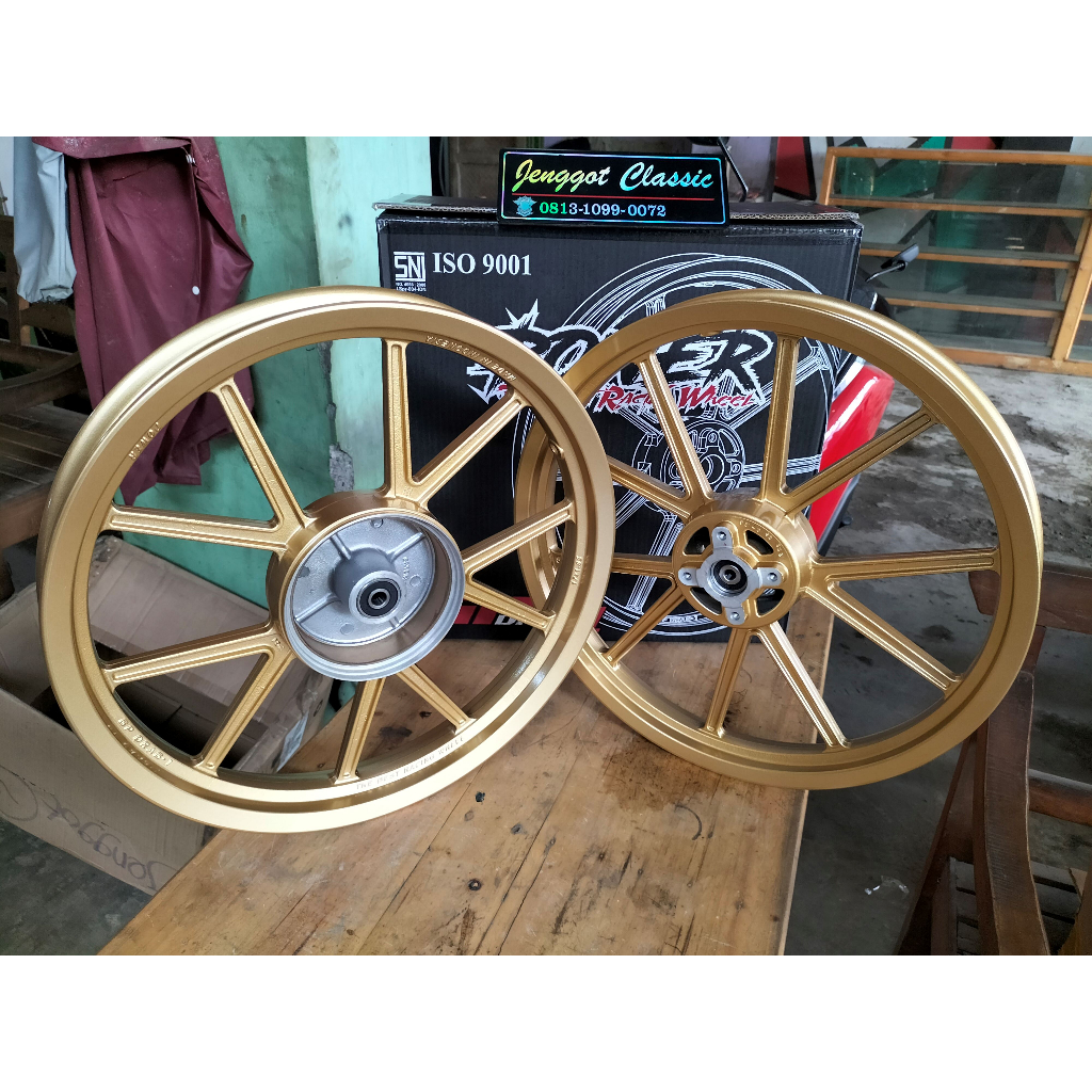 VELG RACING POWER GP DRAG 1 GP WHELL GOLD YAMAHA JUPITER VEGA ZR RX KING UKURAN 1.60/1.85