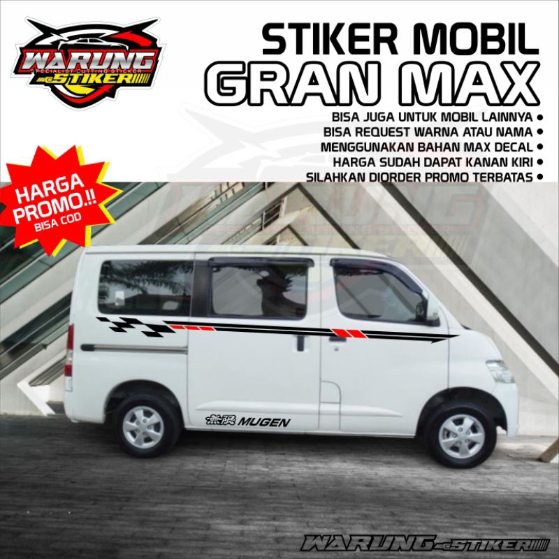 Stiker mobil Gran max minimalis