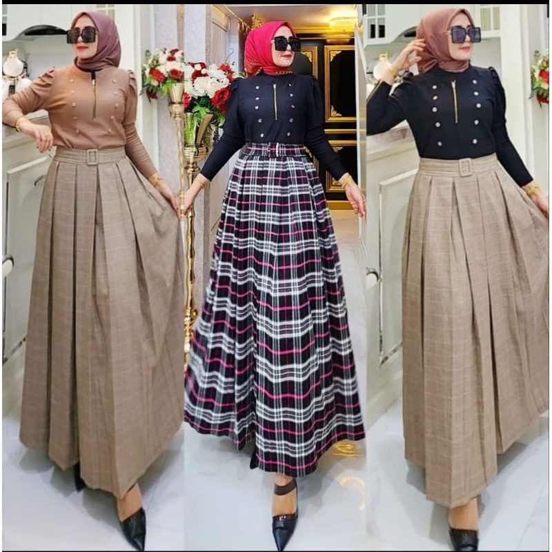 Ready  setelan rok katun 100% ORI SHR