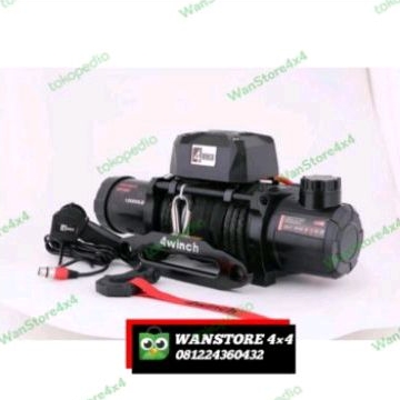 4WINCH DOUBLE SPEED 12000LBS KAPASITAS 5,5 TON NEW WINCH TALI PLASMA