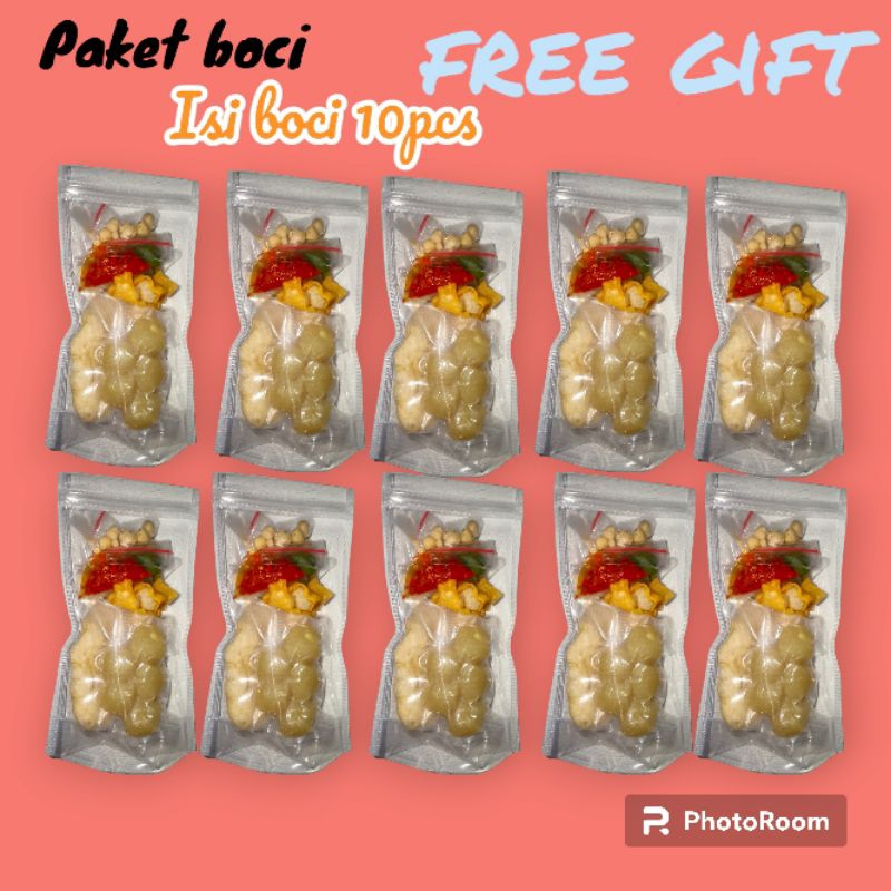 

paket boci 10 pcs free gift (boci/seblak/topping)