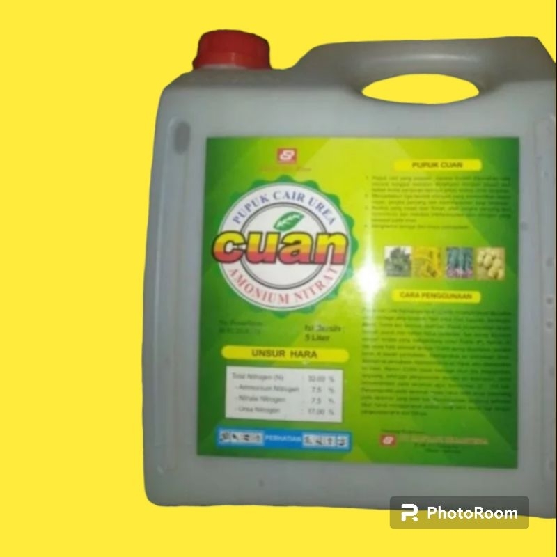 PUPUK UREA CAIR CUAN KEMASAN 5 LITER