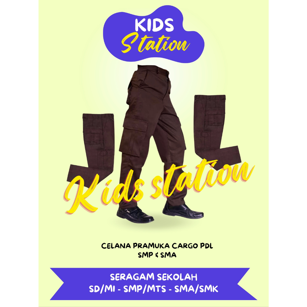 Celana PDL Cargo Pramuka SMP SMA Laki Laki Wanita Cewek