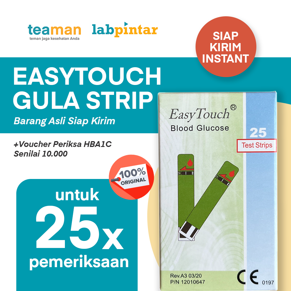 Easytouch Glucose Test Strip Refill / Easy Touch Glukosa / Tes Gula Darah / Alat Cek Gula