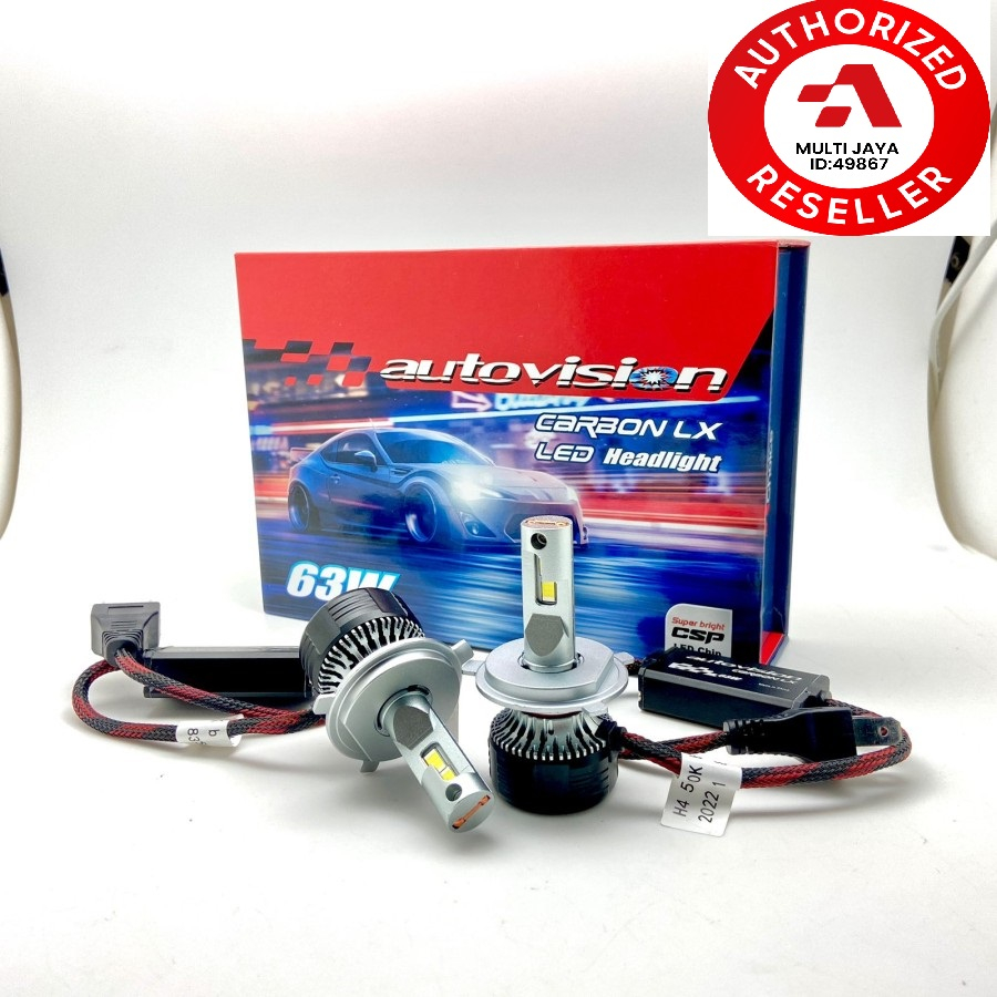 LED H4 Carbon LX Autovision 63 Watt 5700k (Garansi 1 Tahun)