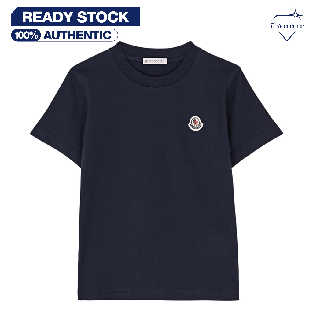 Moncler Small Logo Navy Kids / Kaos Branded Original