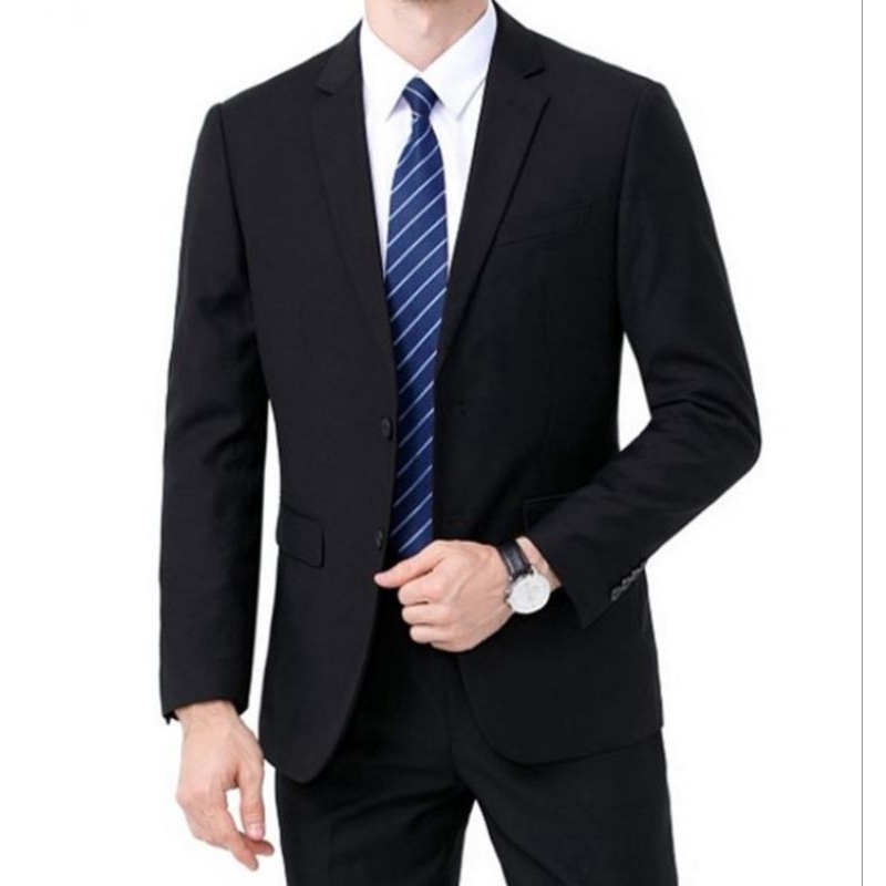 Jas kantor pria dewasa Jas hitam formal