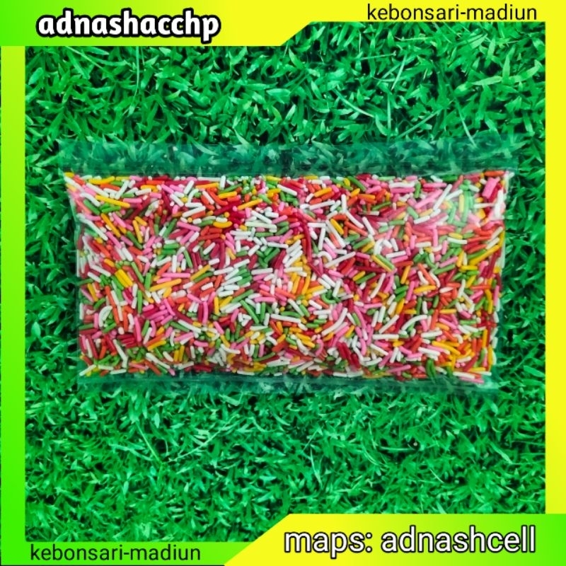 

Holden Meses/ meses warna GOGO Sprinkles Warna Warni Pelangi 100grm