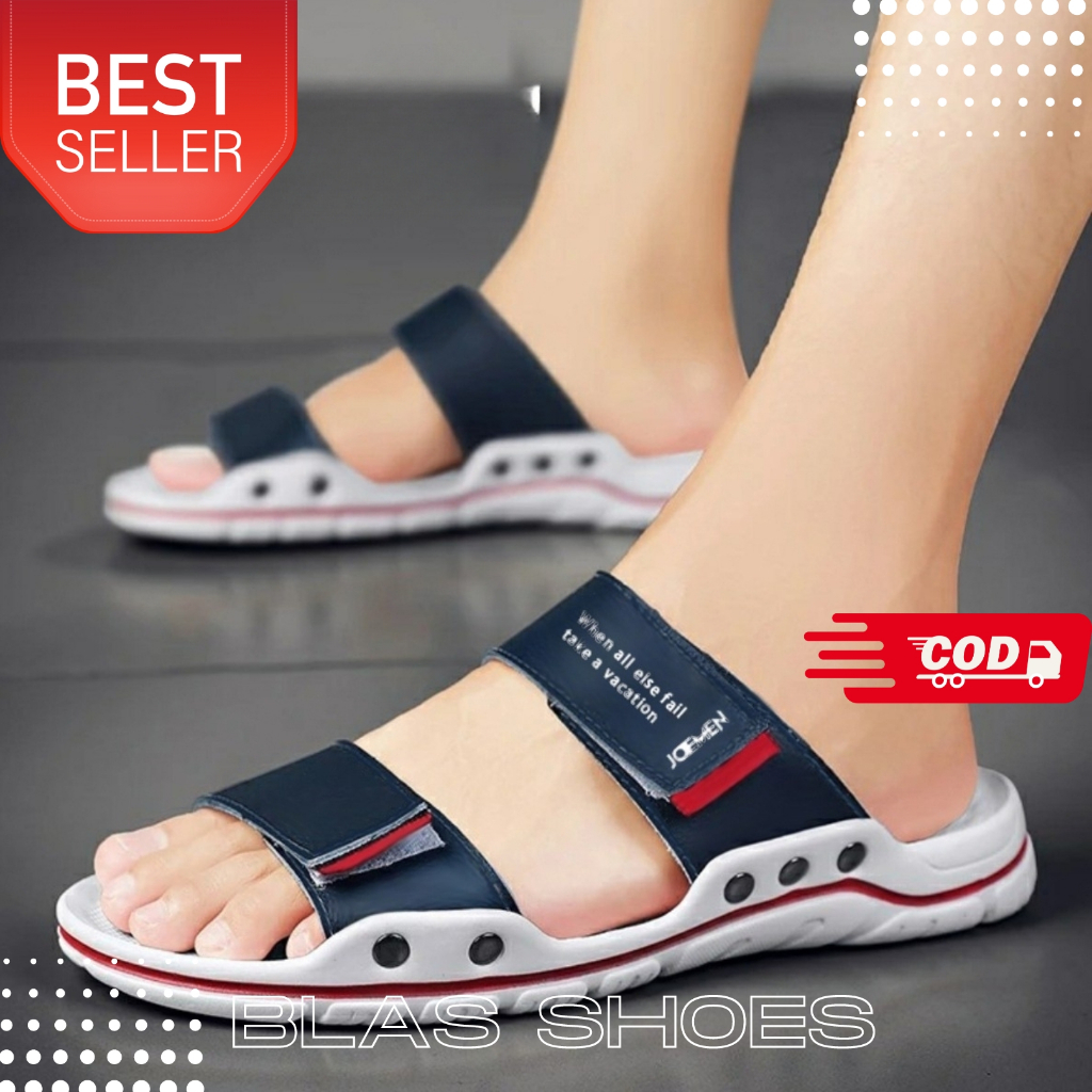 Sandal Kulit Pria Slide Sandal Pria Sendal Kulit Pria Sendal Slide  Pria Joemen S 06 Sendal Pria Sen