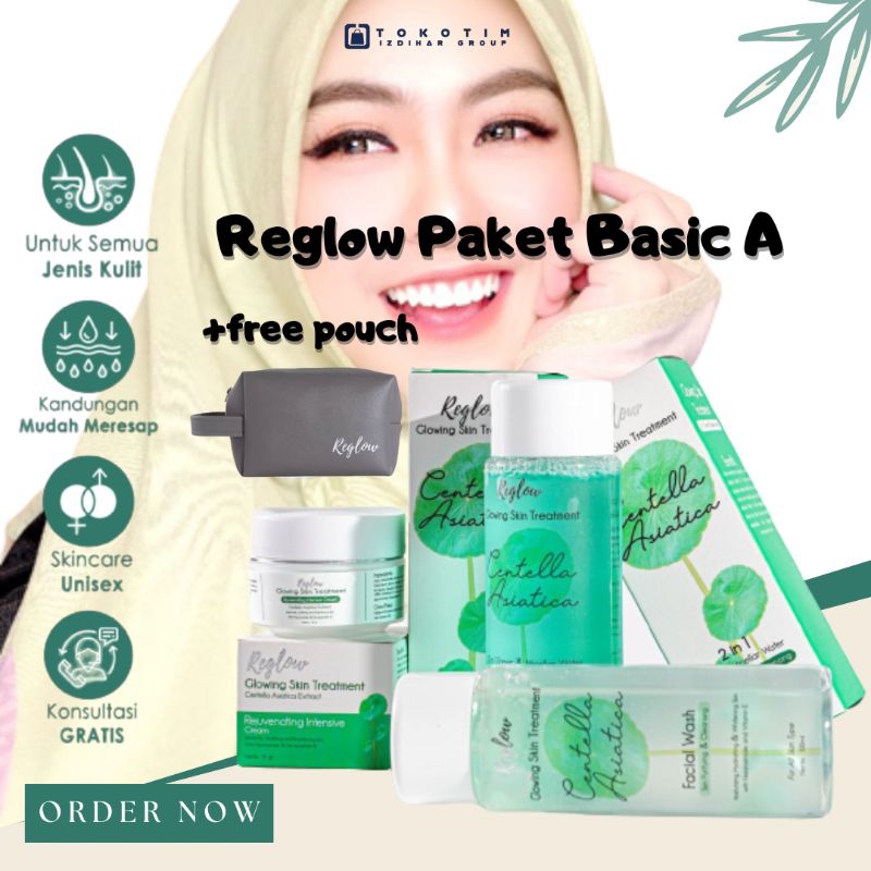 Reglow Original Paket Lengkap Skincare Wanita Pembersih Wajah Kusam Flek Hitam Berminyak & Jerawat
