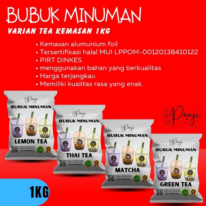 

bubuk minuman rasa tea 1kg serbuk minuman aneka rasa bubuk minuman kekinian powder minuman tea 1kg