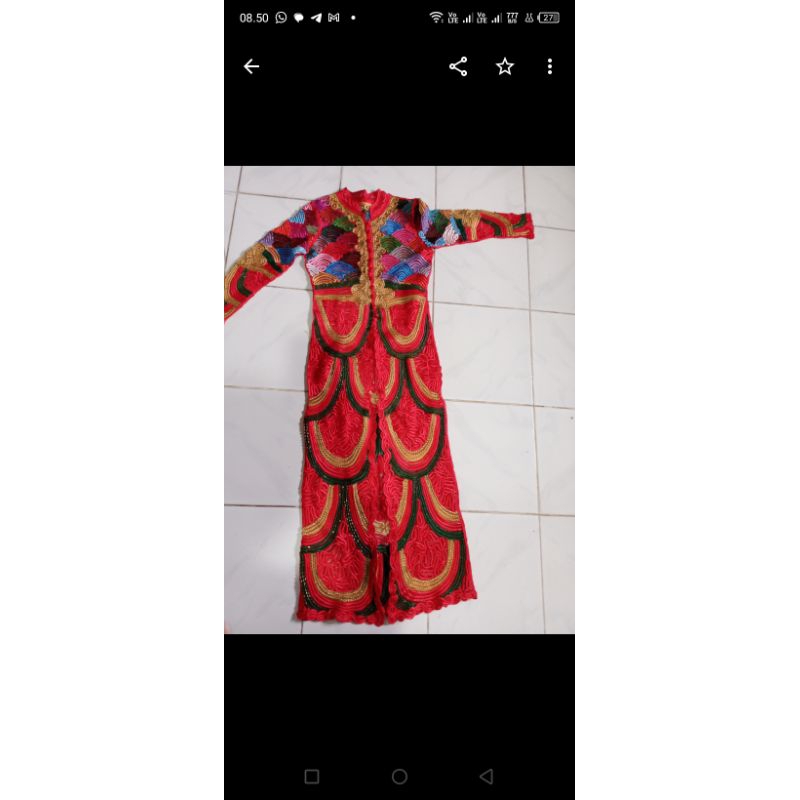 kebaya sulam usus