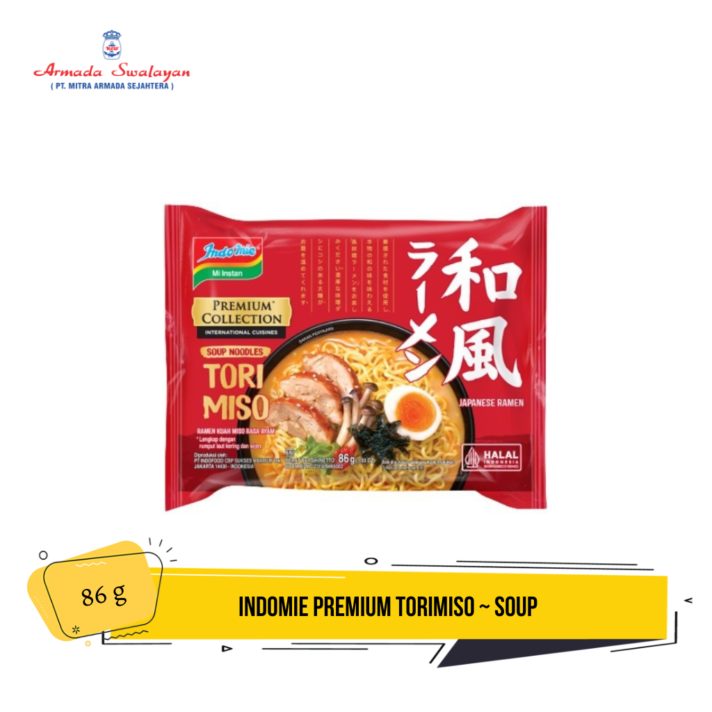 

Indomie Premium Torimiso | Soup | 86 Gram