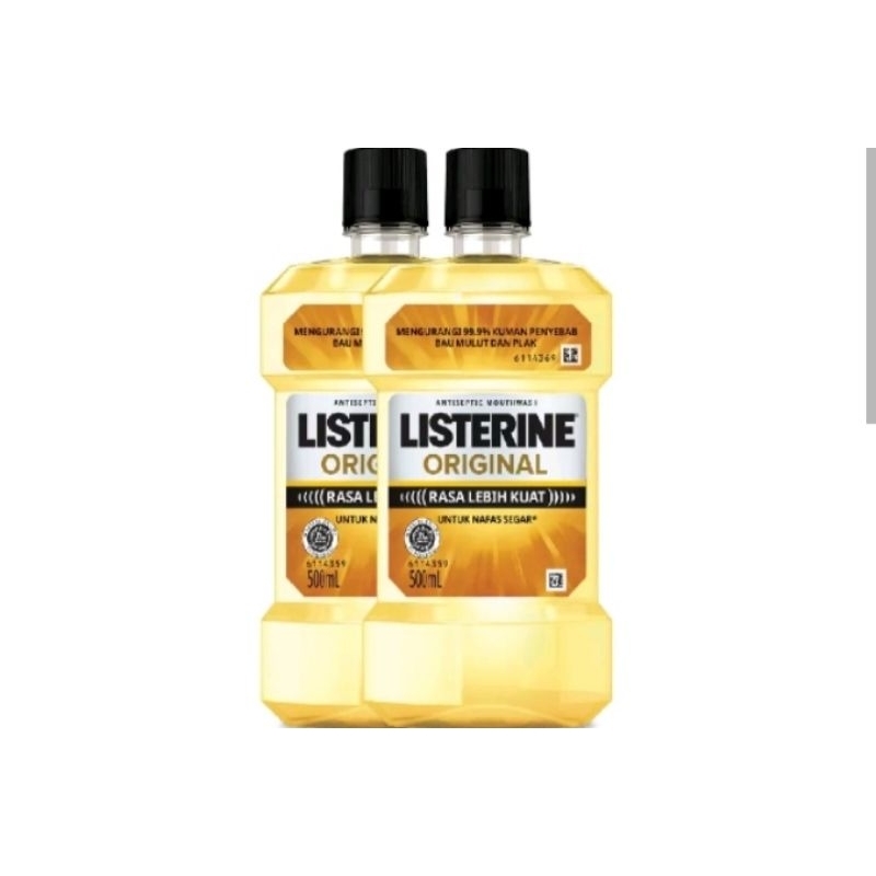 Listerine Original 500ml / Rasa Lebih Kuat / Obat Kumur