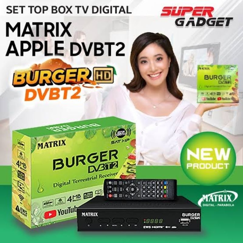 SET TOP BOX MATRIX BURGER HIJAU STB HIJAU