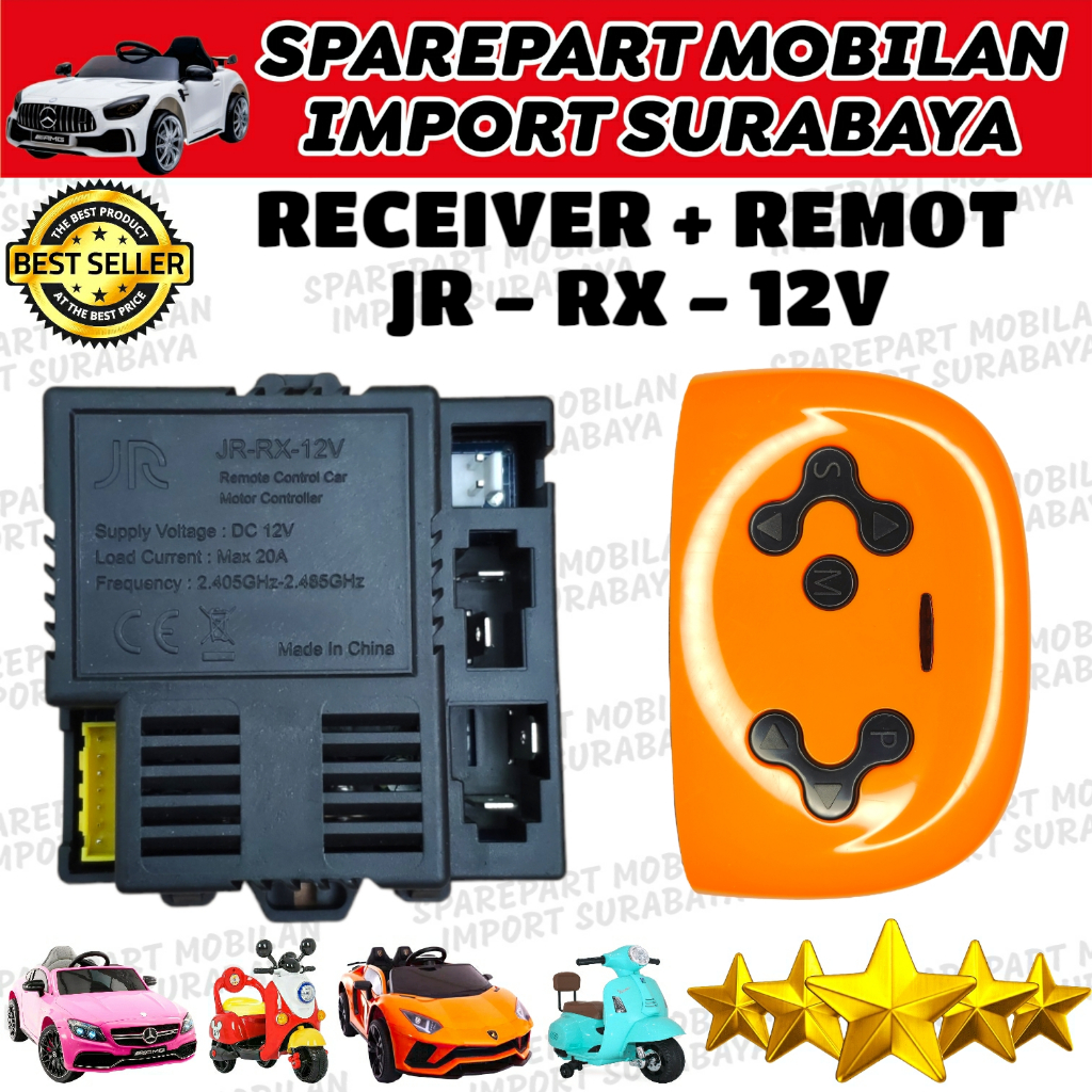 JR RX 12V MODUL MAINAN MOBIL AKI SPAREPART MOBILAN ANAK JR-RX-12V JEEP PLIKO BMW MINI COOPER ATV 4WD