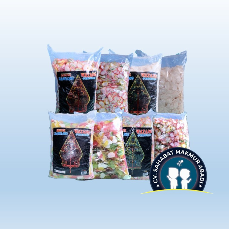 

Kerupuk Bawang Wayang 500gr (Untuk Seblak)