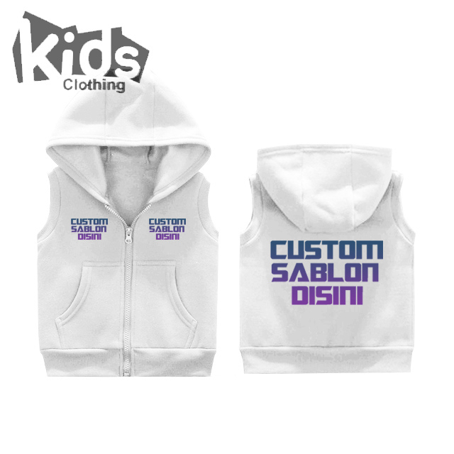 ROMPI ANAK CUSTOM / VEST ZIPPER HOODIE ANAK CUSTOM SABLON SUKA-SUKA